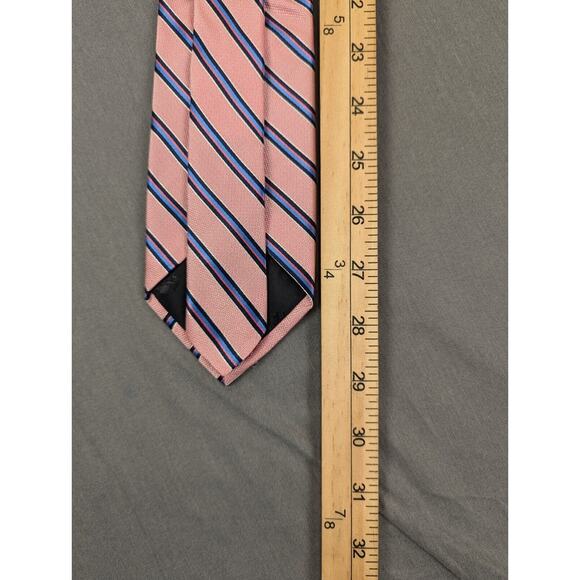 Brooks Brothers Necktie 100% Silk pink Diagonal Stripes 58" Long - Picture 6 of 6